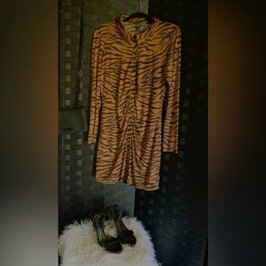 Wild Fable Brown Zebra dress size Medium